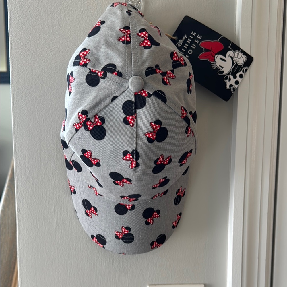 Disney Gray and Red Minnie Mouse Hat